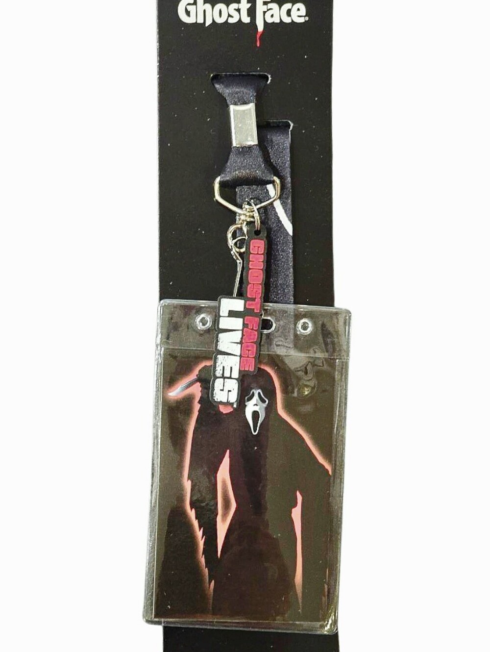 Surreal Entertainment Ghost Face Livesβ Black Lanyard ID Badge Holder